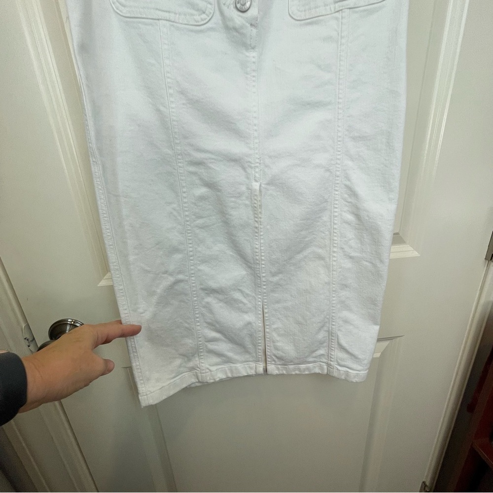 Madewell White High-Slit Jean Skirt 27 - Picture 11 of 17